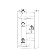 Brande Wardrobe with 2 Frame Doors in Jackson – White – image 15