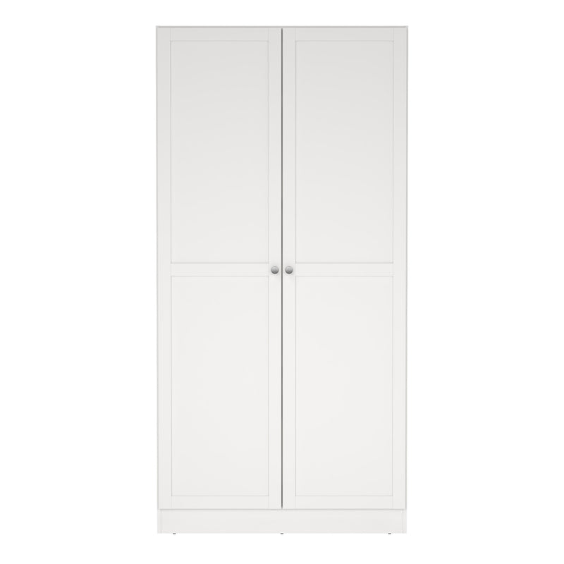 Brande Wardrobe with 2 Frame Doors in Jackson – White – image 2