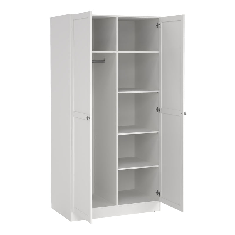 Brande Wardrobe with 2 Frame Doors in Jackson – White – image 5