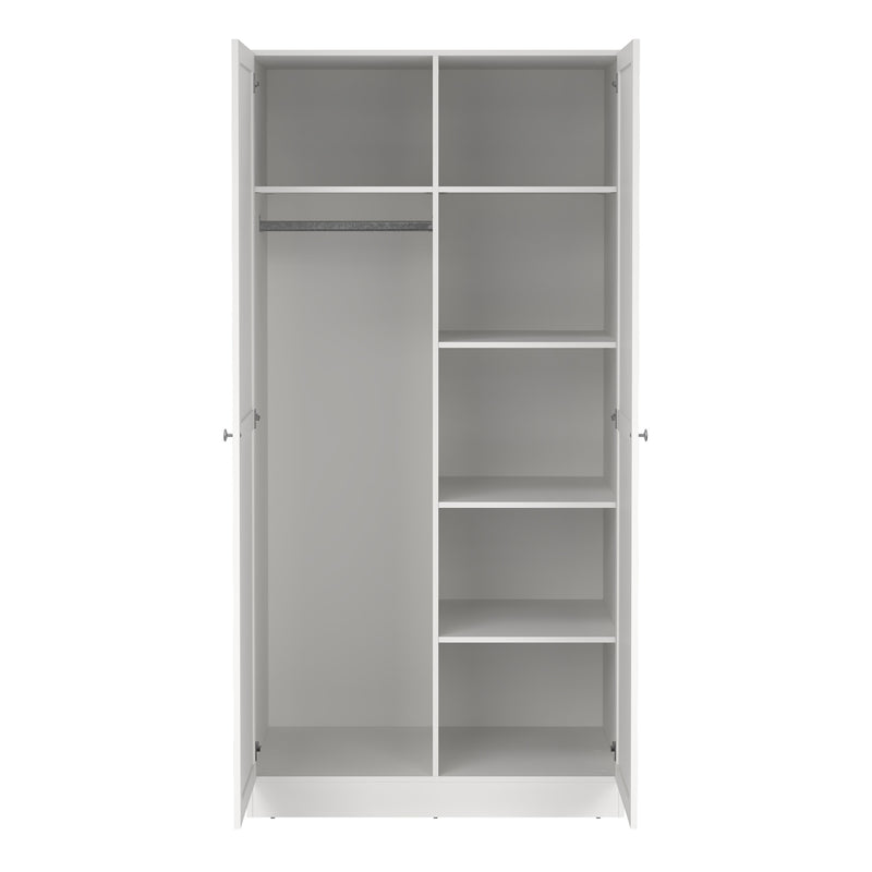 Brande Wardrobe with 2 Frame Doors in Jackson – White – image 6