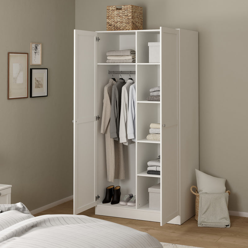 Brande Wardrobe with 2 Frame Doors in Jackson – White – image 9