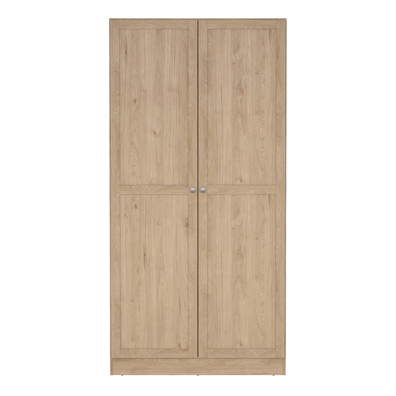 Brande Wardrobe with 2 Frame Doors in Jackson – Hickory Oak – image 2