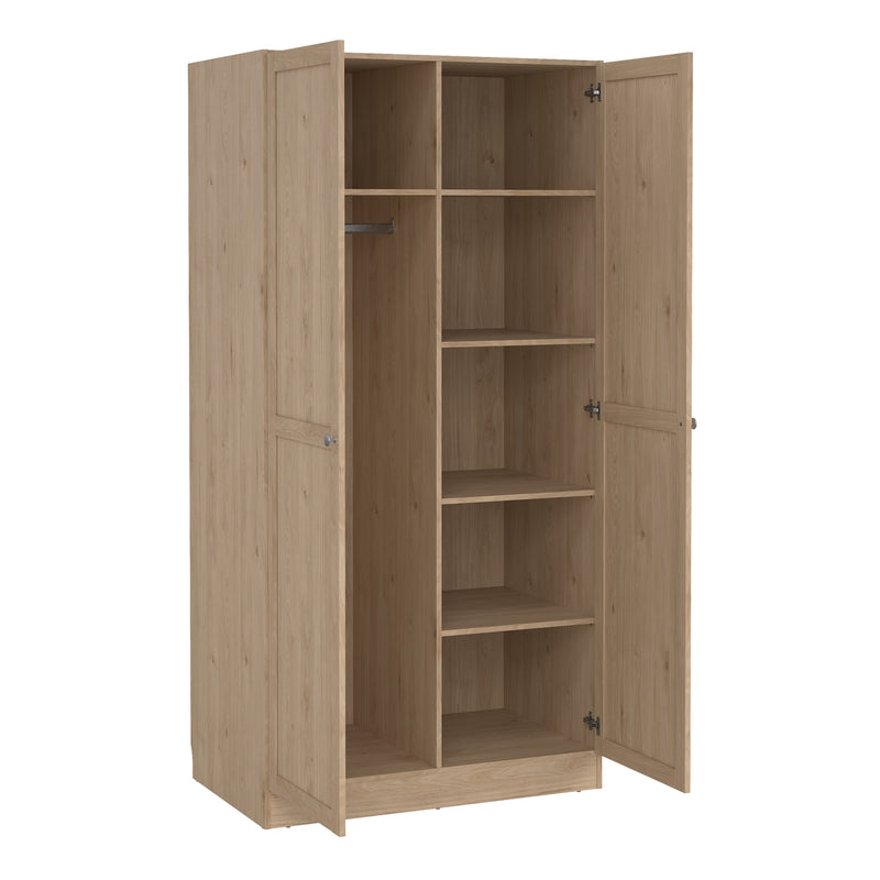 Brande Wardrobe with 2 Frame Doors in Jackson – Hickory Oak – image 5