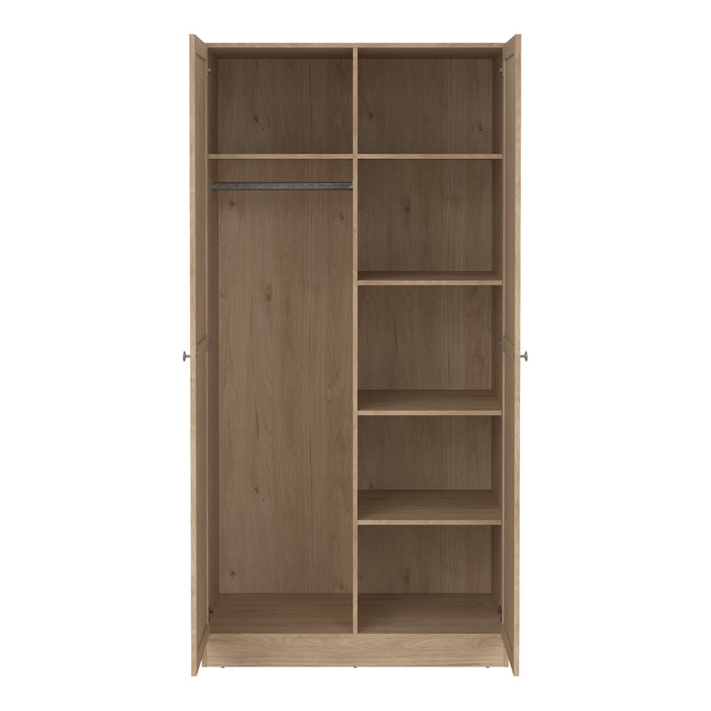 Brande Wardrobe with 2 Frame Doors in Jackson – Hickory Oak – image 6