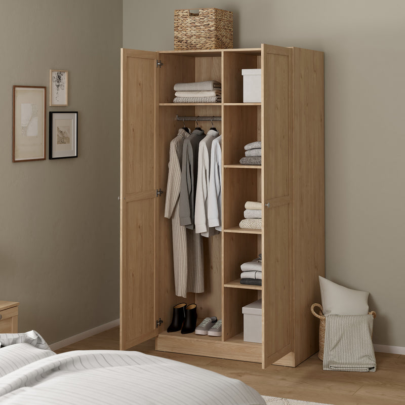 Brande Wardrobe with 2 Frame Doors in Jackson – Hickory Oak – image 9