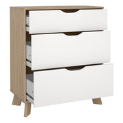 Ikast Chest 3 Drawers in Jackson Hickory and White – image 5