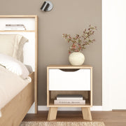 Ikast Nightstand 1 Drawer in Jackson Hickory and White – image 10