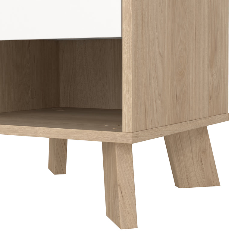 Ikast Nightstand 1 Drawer in Jackson Hickory and White – image 12
