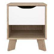Ikast Nightstand 1 Drawer in Jackson Hickory and White – image 2