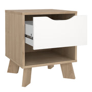 Ikast Nightstand 1 Drawer in Jackson Hickory and White – image 6