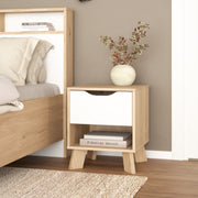 Ikast Nightstand 1 Drawer in Jackson Hickory and White – image 9