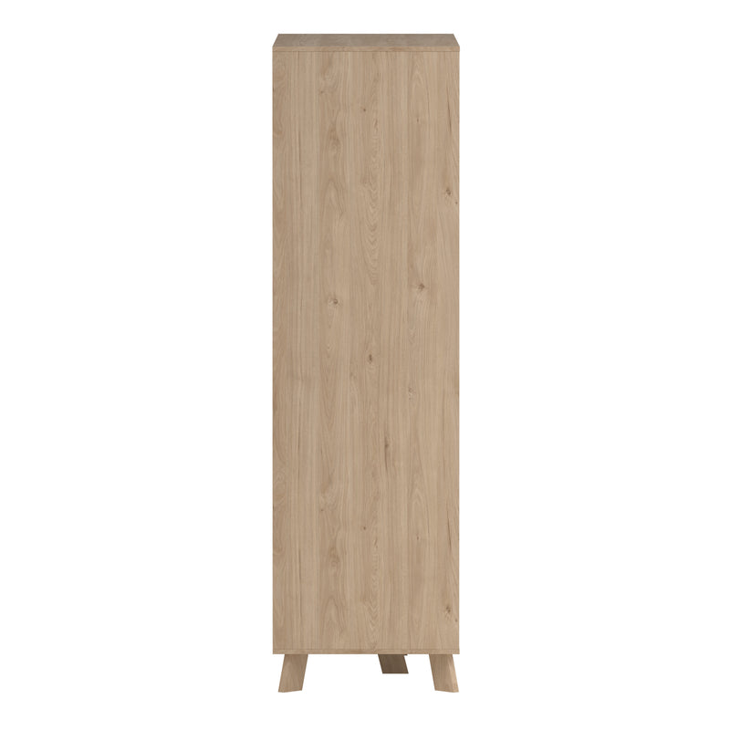 Ikast Wardrobe 3 Doors and 2 Drawers with Mirror in Jackson Hickory and White – image 4