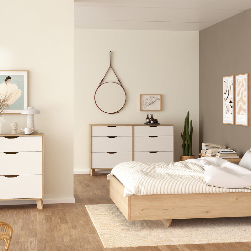 Ikast 6 Drawers Double Dresser in Jackson Hickory and White – image 7