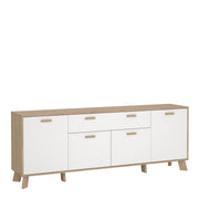 Ikast Sideboard 4 Doors + 1 Drawer in Jackson Hickory and White – image 1