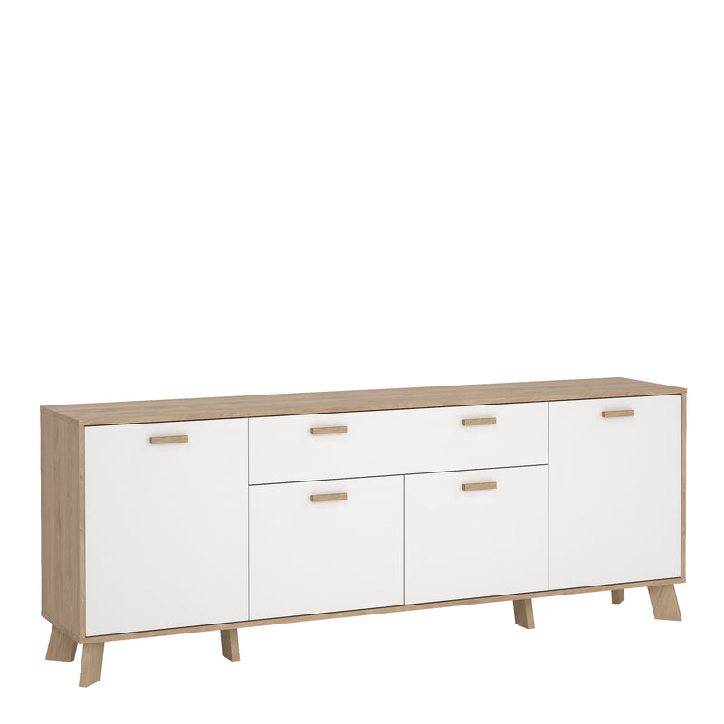 Ikast Sideboard 4 Doors + 1 Drawer in Jackson Hickory and White – image 1