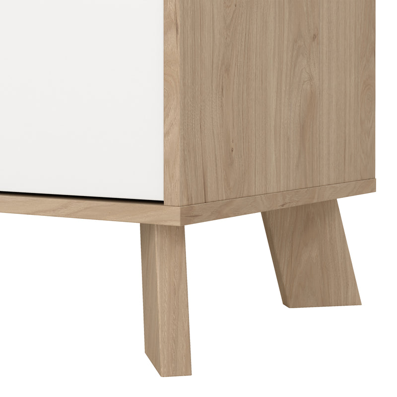 Ikast Sideboard 4 Doors + 1 Drawer in Jackson Hickory and White – image 10