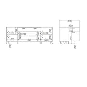 Ikast Sideboard 4 Doors + 1 Drawer in Jackson Hickory and White – image 12