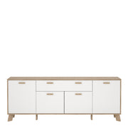 Ikast Sideboard 4 Doors + 1 Drawer in Jackson Hickory and White – image 2