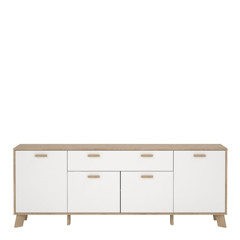 Ikast Sideboard 4 Doors + 1 Drawer in Jackson Hickory and White – image 2