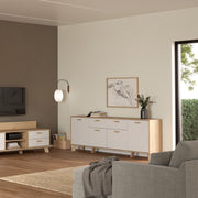Ikast Sideboard 4 Doors + 1 Drawer in Jackson Hickory and White – image 7