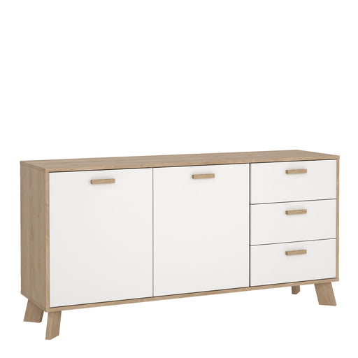Ikast Sideboard 2 Doors + 3 Drawers in Jackson Hickory and White – image 1
