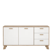 Ikast Sideboard 2 Doors + 3 Drawers in Jackson Hickory and White – image 2