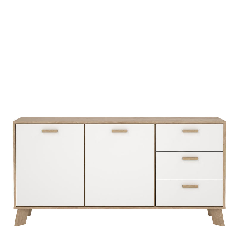 Ikast Sideboard 2 Doors + 3 Drawers in Jackson Hickory and White – image 2