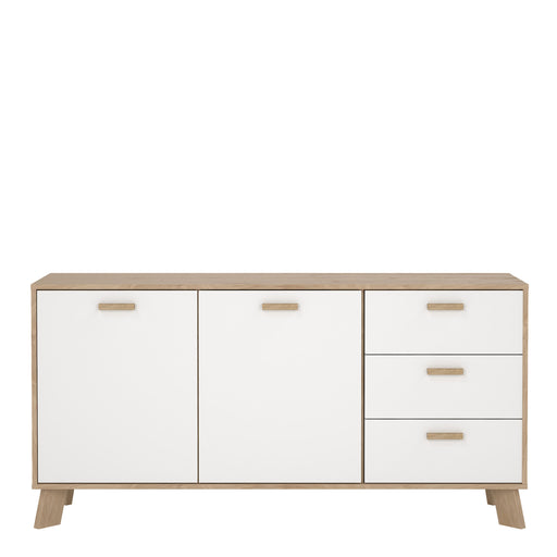 Ikast Sideboard 2 Doors + 3 Drawers in Jackson Hickory and White – image 2