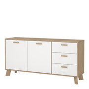 Ikast Sideboard 2 Doors + 3 Drawers in Jackson Hickory and White – image 3