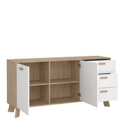 Ikast Sideboard 2 Doors + 3 Drawers in Jackson Hickory and White – image 6