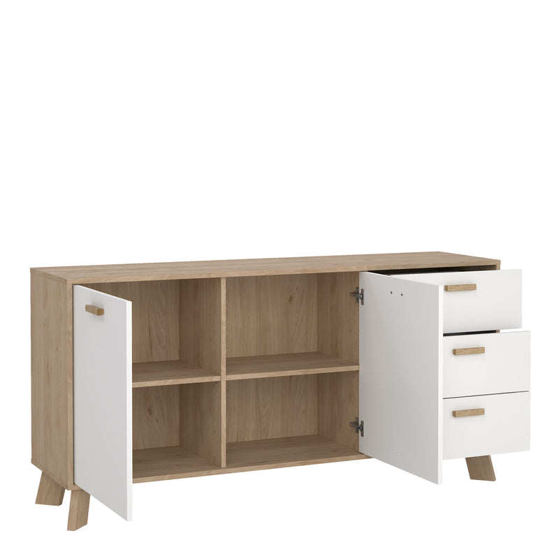 Ikast Sideboard 2 Doors + 3 Drawers in Jackson Hickory and White – image 6