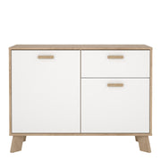 Ikast Sideboard 2 Doors + 1 Drawer in Jackson Hickory and White – image 2