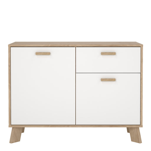 Ikast Sideboard 2 Doors + 1 Drawer in Jackson Hickory and White – image 2