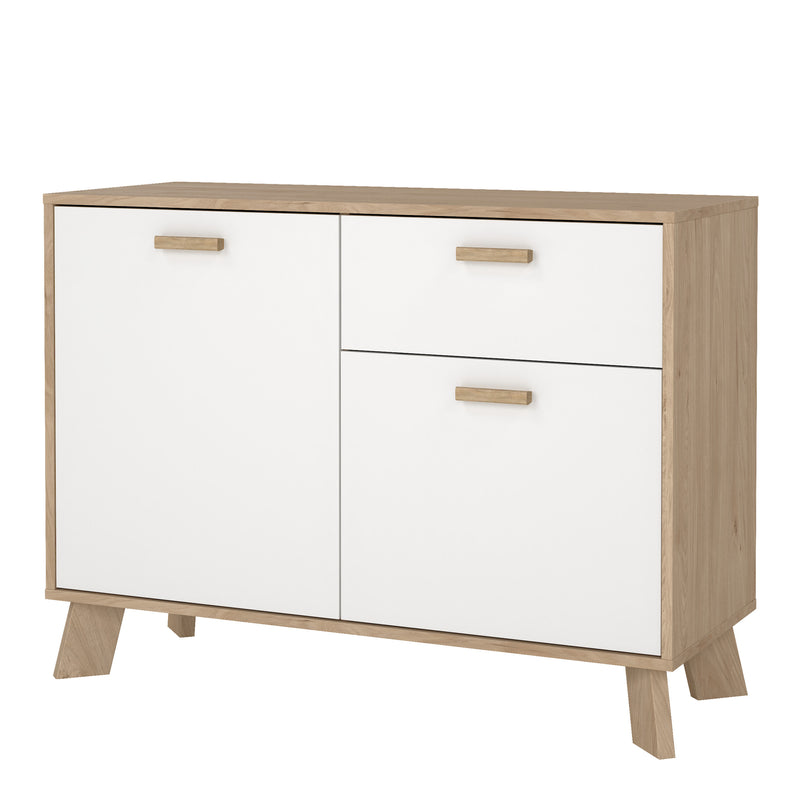 Ikast Sideboard 2 Doors + 1 Drawer in Jackson Hickory and White – image 3