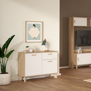 Ikast Sideboard 2 Doors + 1 Drawer in Jackson Hickory and White – image 7