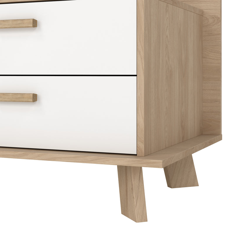 Ikast TV-unit with 1 Door + 2 Drawers in Jackson Hickory and White – image 10