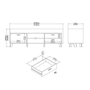 Ikast TV-unit with 1 Door + 2 Drawers in Jackson Hickory and White – image 11