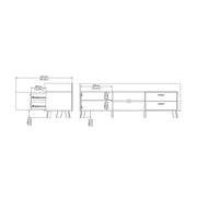 Ikast TV-unit with 1 Door + 2 Drawers in Jackson Hickory and White – image 12