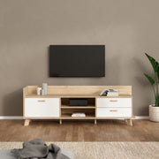 Ikast TV-unit with 1 Door + 2 Drawers in Jackson Hickory and White – image 8