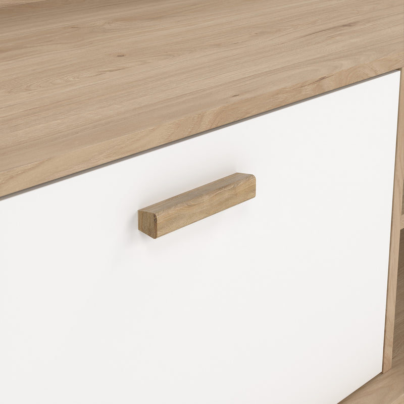 Ikast TV-unit with 1 Door + 2 Drawers in Jackson Hickory and White – image 9