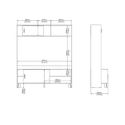 Ikast TV-Wall Unit with 2 Sliding Doors in Jackson Hickory and White – image 13