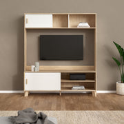 Ikast TV-Wall Unit with 2 Sliding Doors in Jackson Hickory and White – image 8
