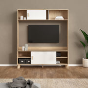 Ikast TV-Wall Unit with 2 Sliding Doors in Jackson Hickory and White – image 9