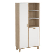 Ikast China Cabinet 2 Doors in Jackson Hickory and White – image 1