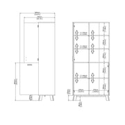 Ikast China Cabinet 2 Doors in Jackson Hickory and White – image 12
