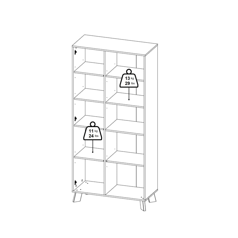 Ikast China Cabinet 2 Doors in Jackson Hickory and White – image 13
