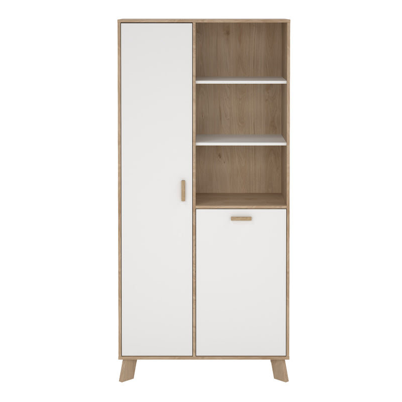 Ikast China Cabinet 2 Doors in Jackson Hickory and White – image 2