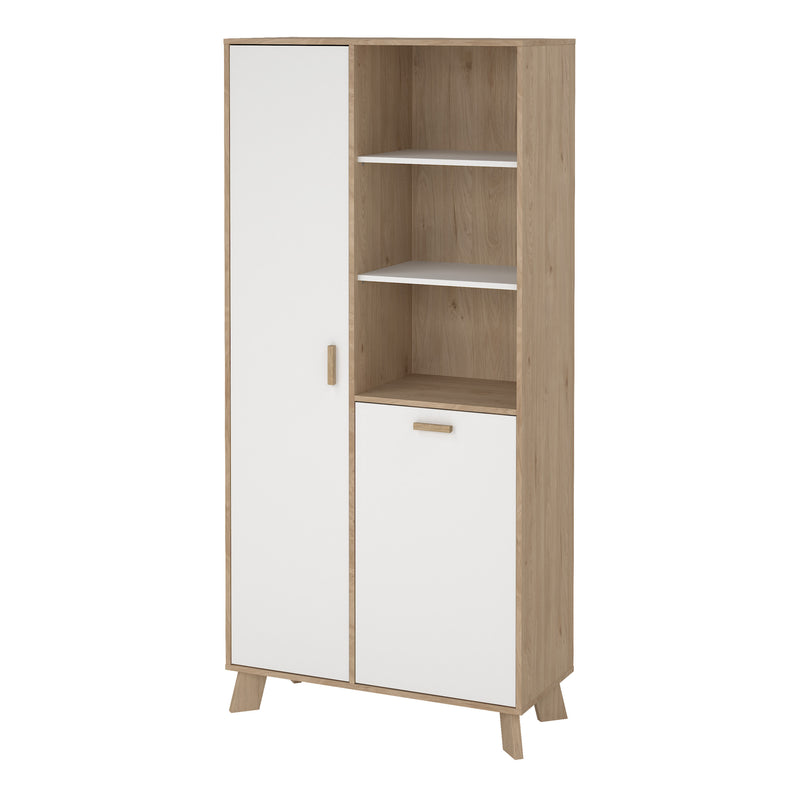 Ikast China Cabinet 2 Doors in Jackson Hickory and White – image 3