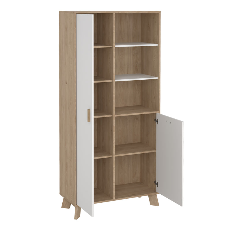 Ikast China Cabinet 2 Doors in Jackson Hickory and White – image 6