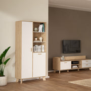 Ikast China Cabinet 2 Doors in Jackson Hickory and White – image 7